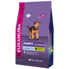 EUK Dog корм для щенков крупных пород 3 кг